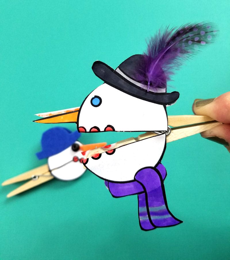 Talking Snowman Puppets