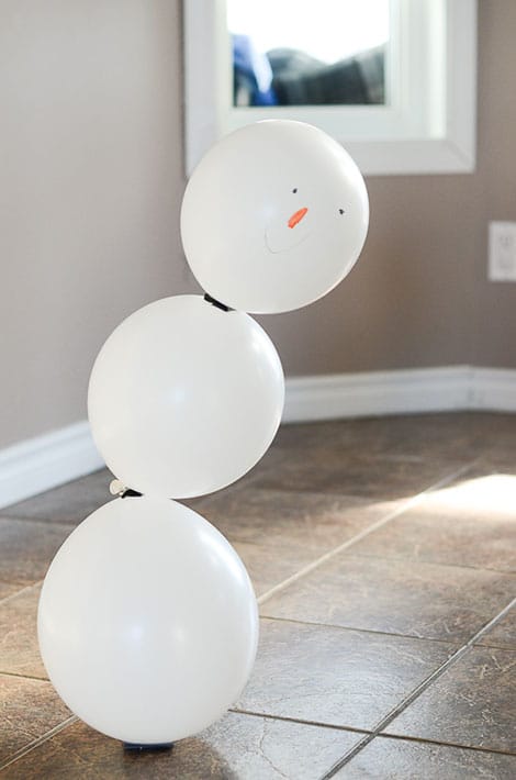 Friendly Indoor Snowman Craft
