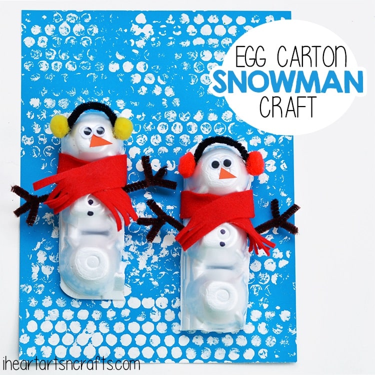 Bubble Wrap Snowman Craft