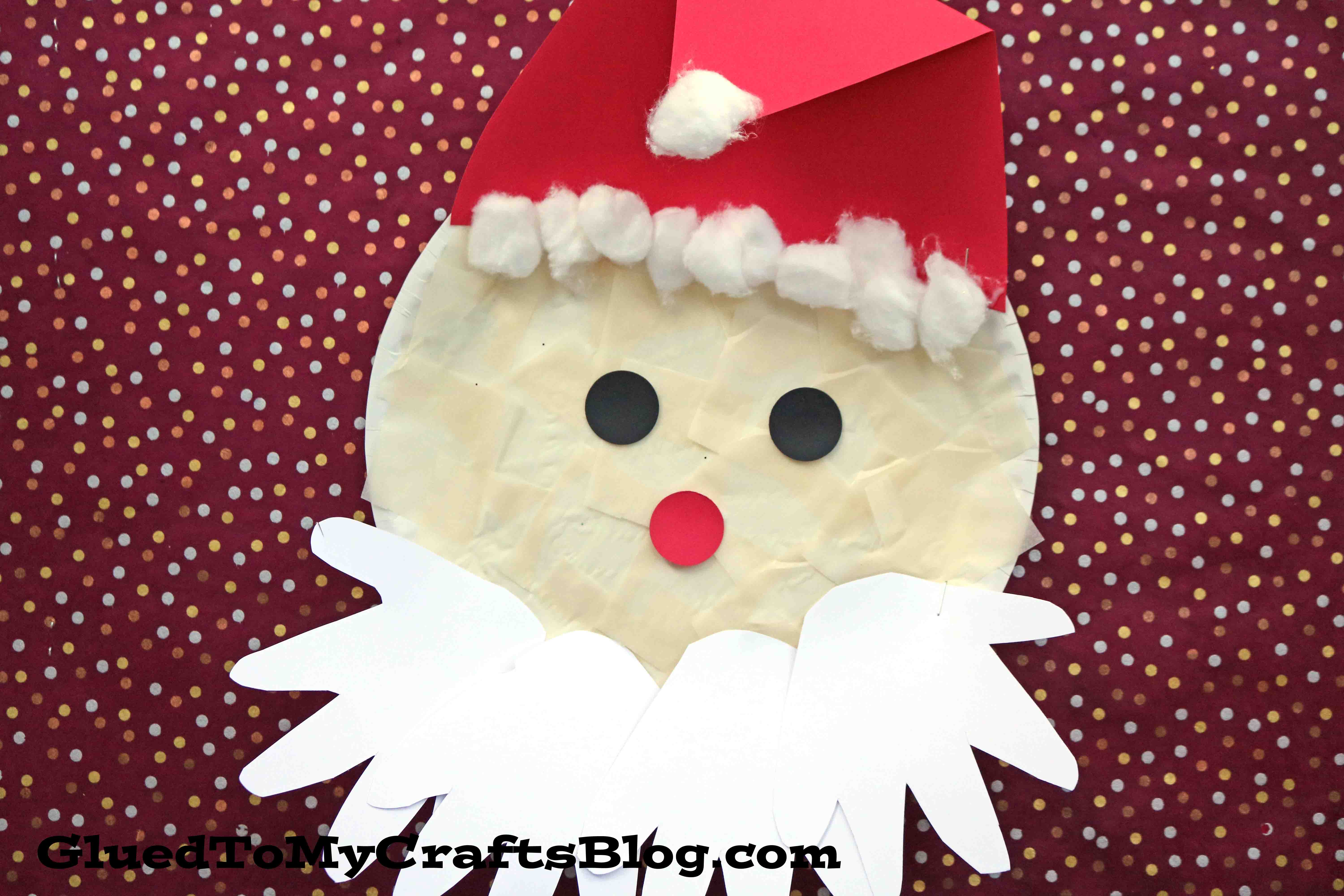 Handprint Bear Santa Craft