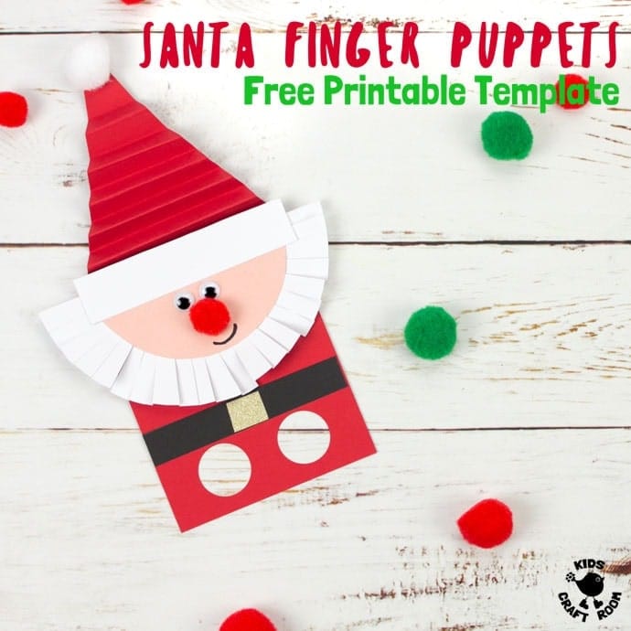 Easy Santa Finger Puppets