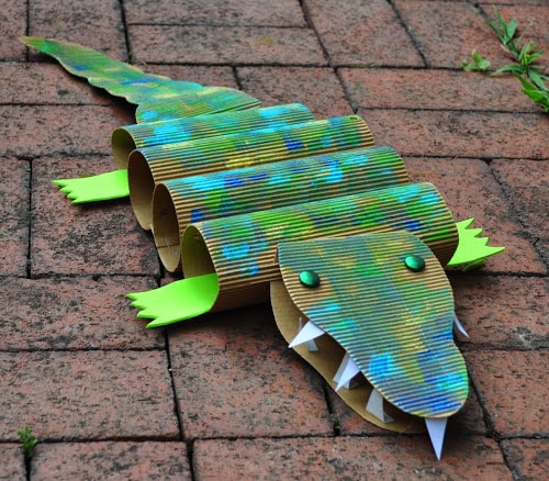 Crawling Cardboard Crocodile Craft