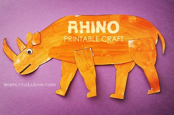 Free Rhino Craft Template