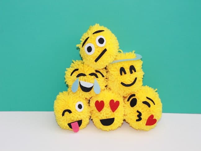 Happy, Sad, Winky-Face Pom-Pom Craft