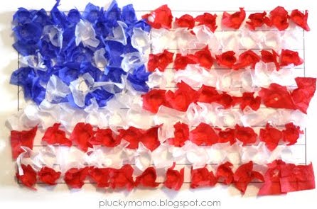 Stars And Stripes Tissue Paper Craft