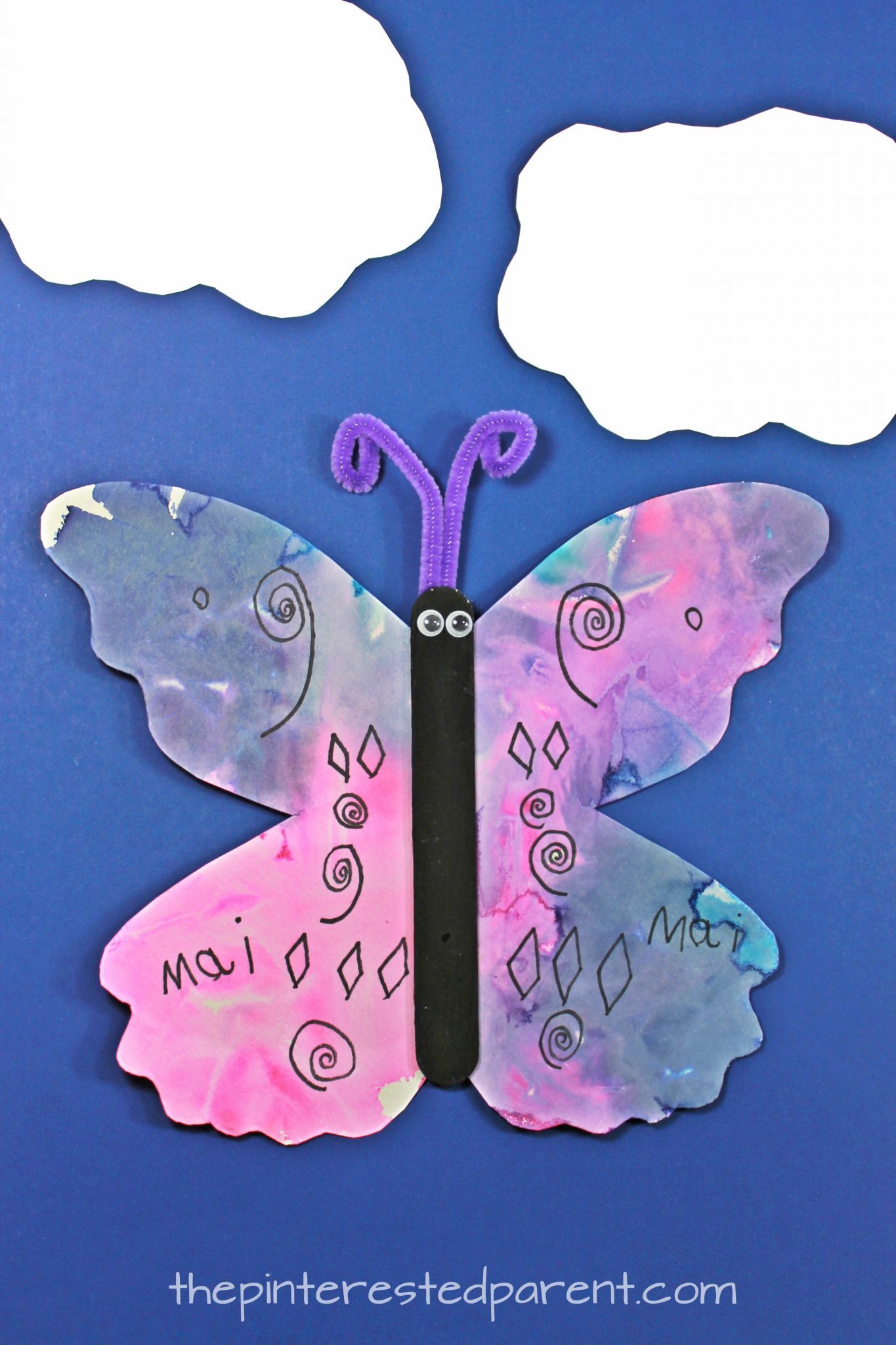 Tissue Paper Watercolor Butterfly