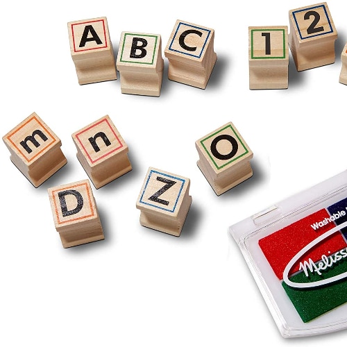 ABCs & 123s Wooden Stamp Set 