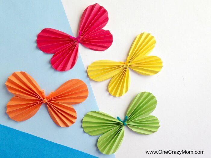 Accordion Fold Paper Butterfly Craft