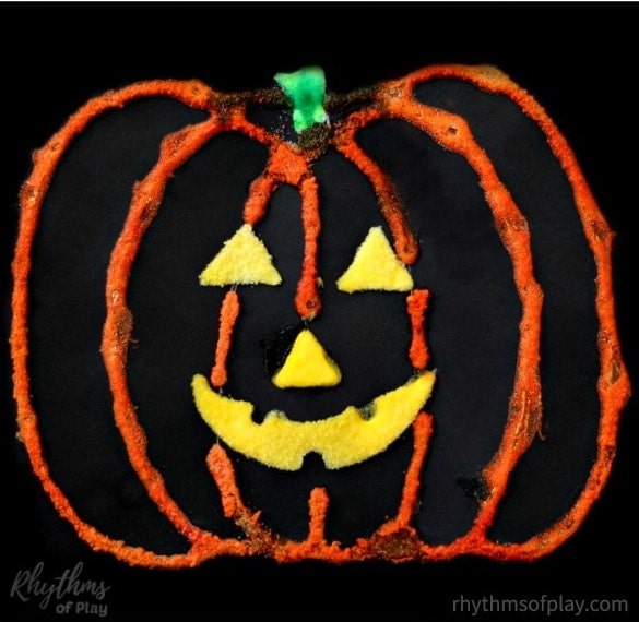 Bright Pumpkin Salt Painting