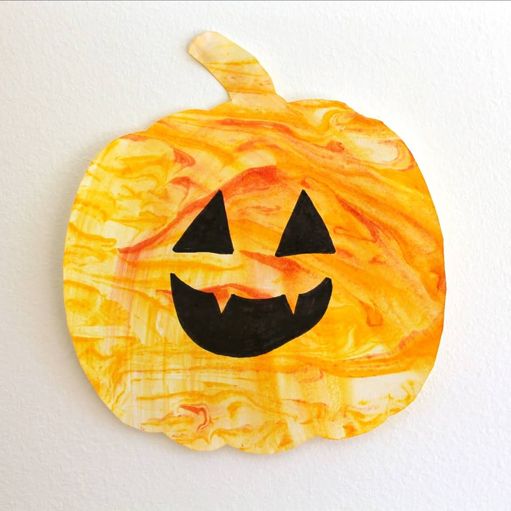 Marbled Pumpkin Craft