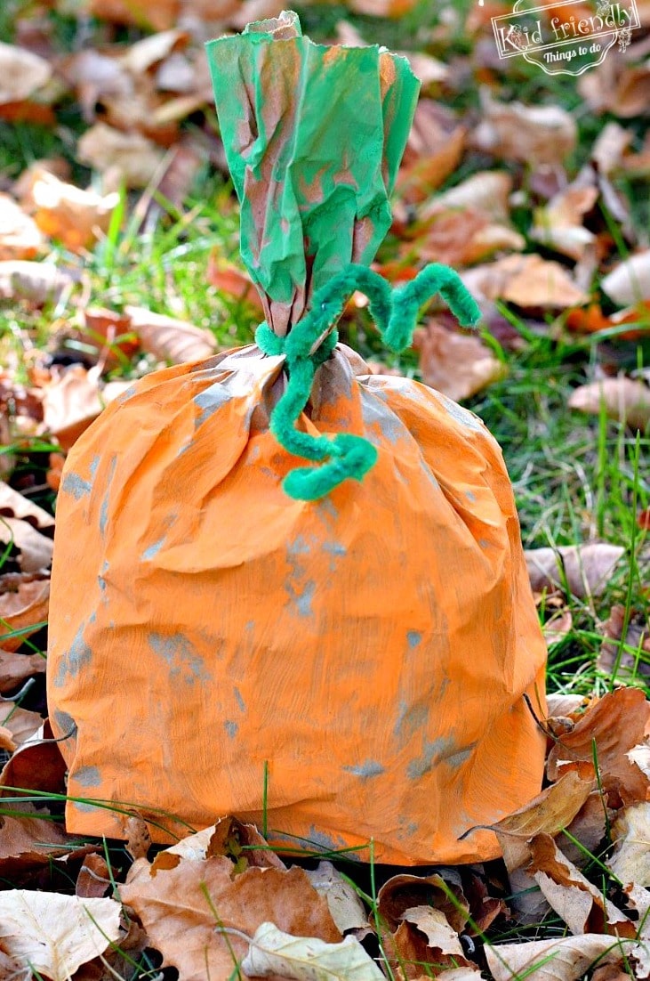Painted Paper Pumpkin Project
