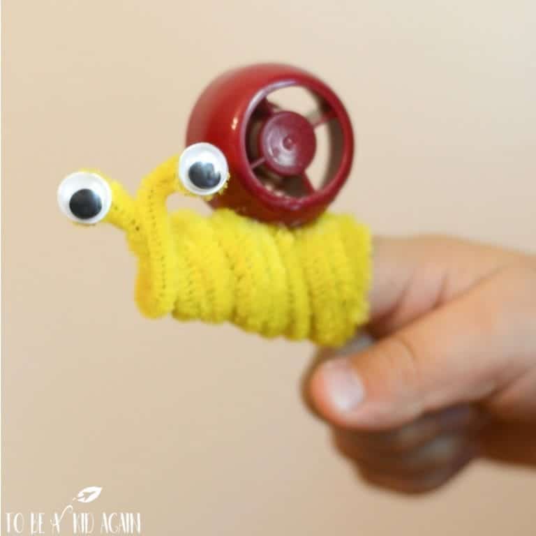 Upcycled Pipe Cleaner Snail