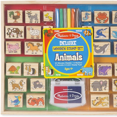 Wooden Animals Stamp Set