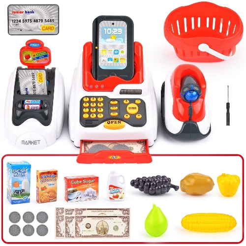 28-Piece Toy Cash Register For Kids