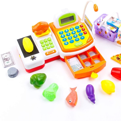 Pretend Cash Register With Realistic Actions