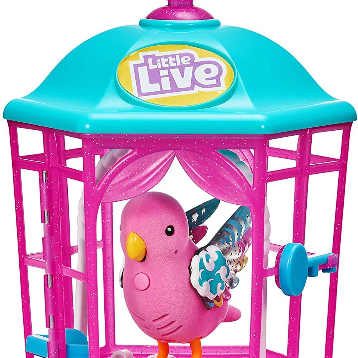 Rainbow Glow Bird With Cage 