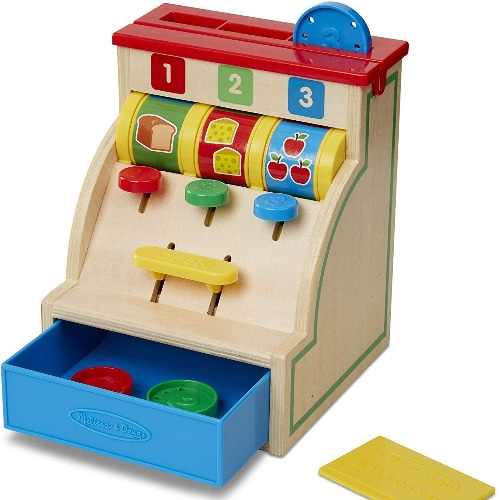 Spin & Swipe Wooden Cash Register