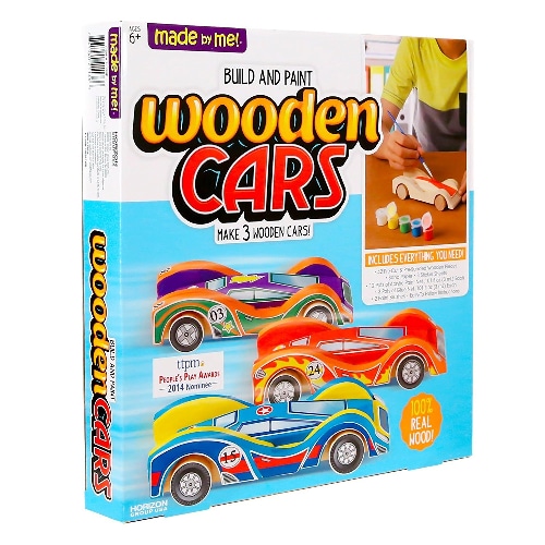 Build & Paint Wooden Cars 