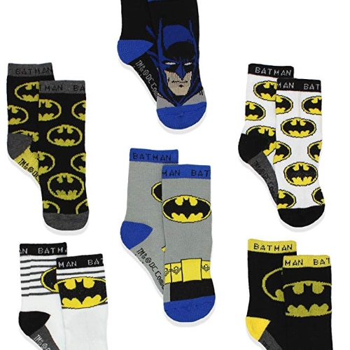 6-Pack Batman Toddler Socks 