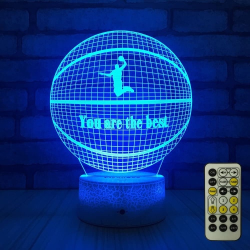 Basketball Optical Illusion Lamp