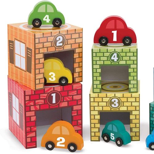 Melissa & Doug Nesting & Sorting Garages & Cars