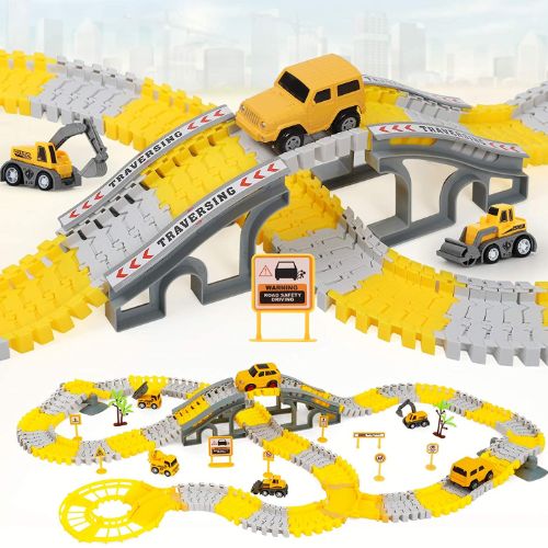 iHaHa 236PCS Construction Race Track