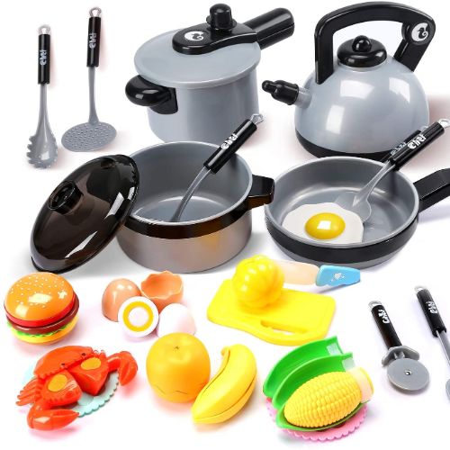 Cute Stone Kids Kitchen Pretend Play Toys