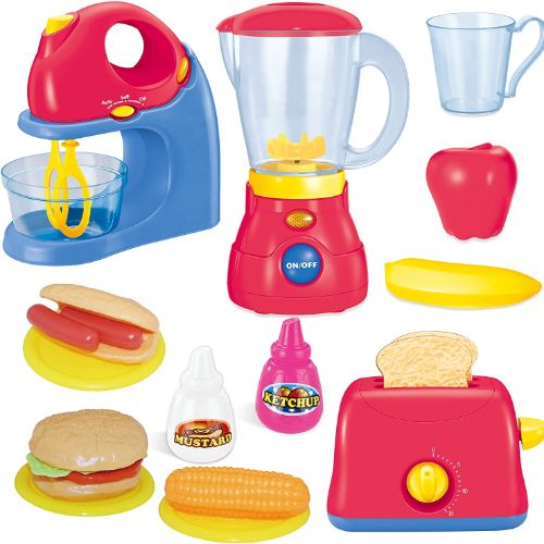 JOYIN Assorted Kitchen Appliance Toys with Mixer, Blender and Toaster