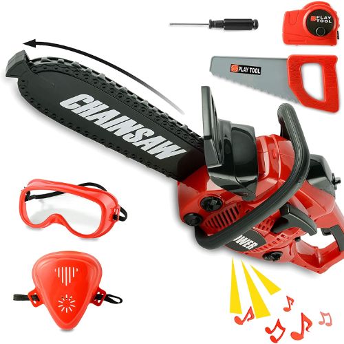 Toy Choi’s Pretend Play Series Chainsaw Toy Tool Play Set