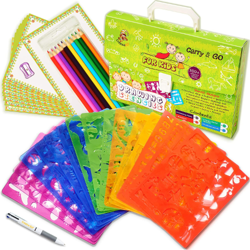 Stencil And Coloring Kit