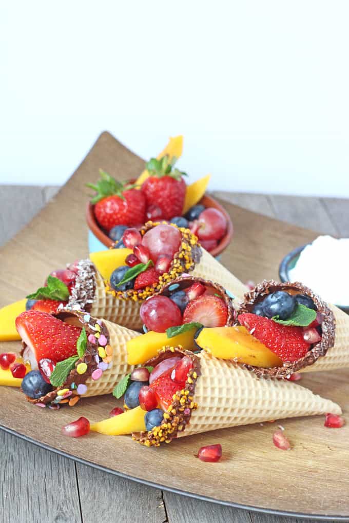 Fruit Salad Cones