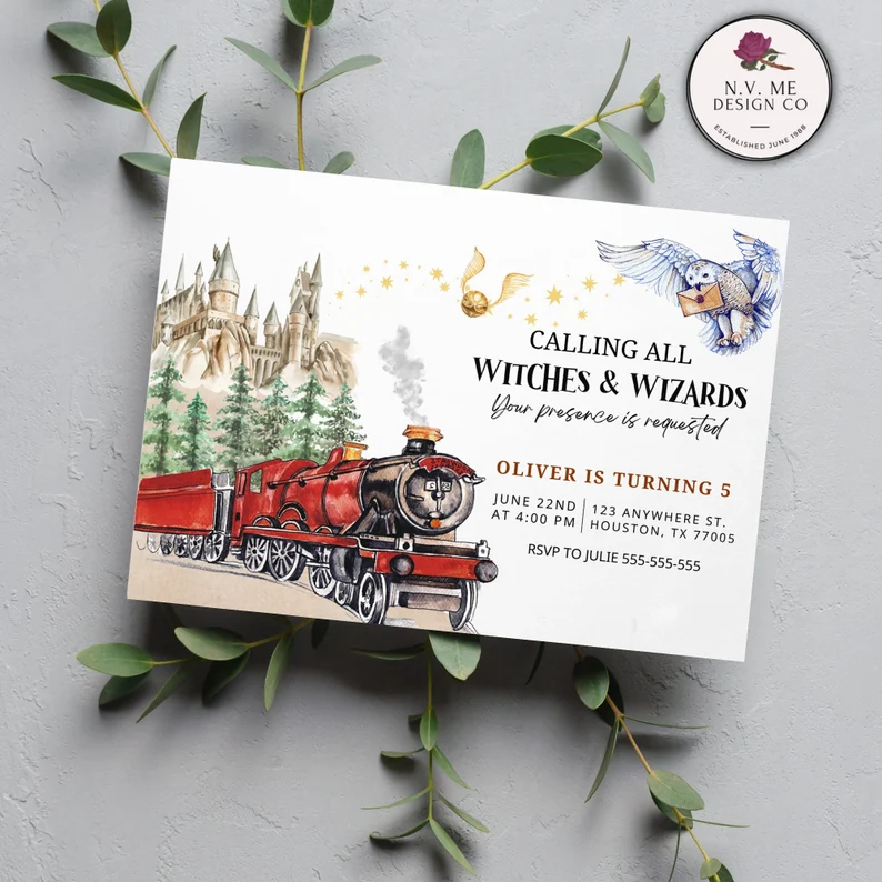 Personalized Harry Potter Invitations On Etsy