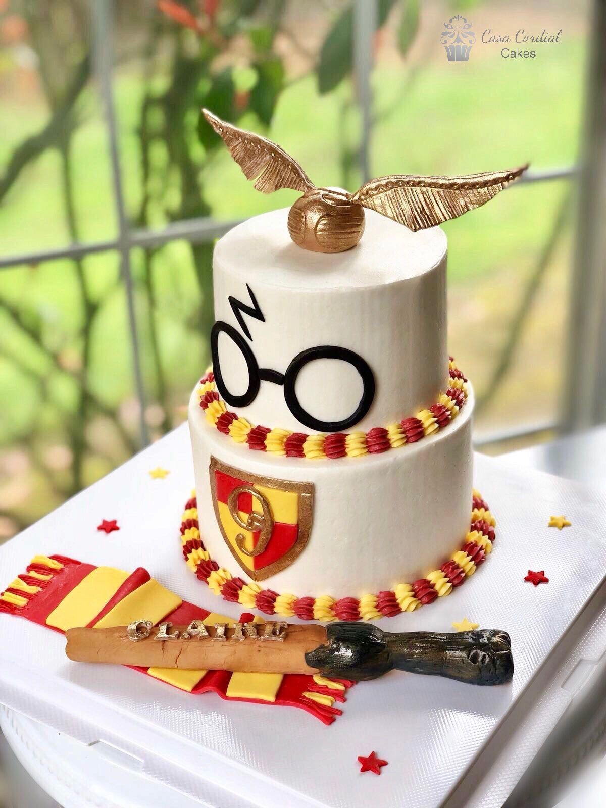 Golden Snitch Harry Potter Cake