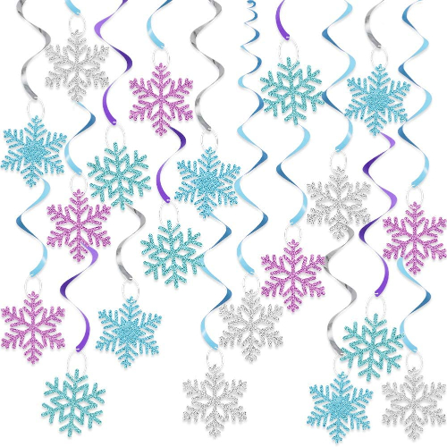 Sparkling Hanging Snowflakes
