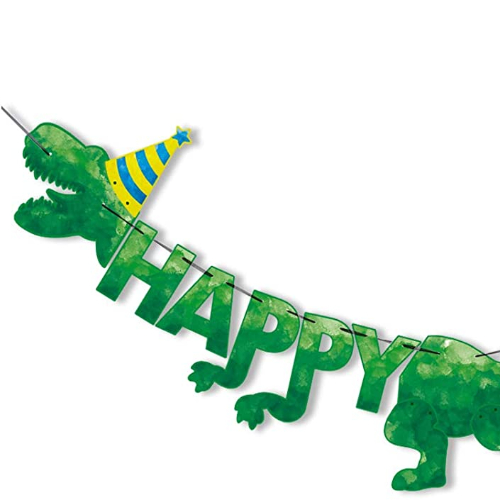 Dinosaur Shaped Birthday Banner