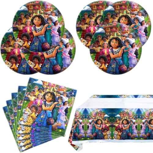 Character Plates, Tablecloth, And Napkins