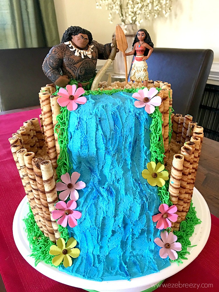 Moana Waterfall Cake