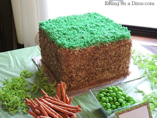 Minecraft Grass Block Cake