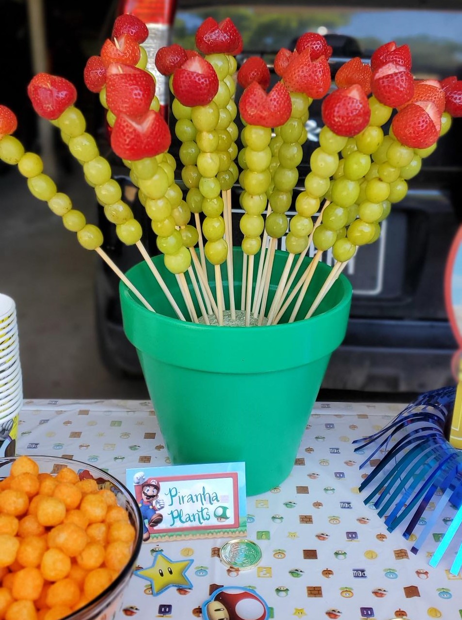 Piranha Plant Fruit Kabobs