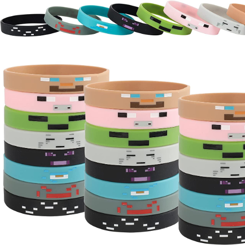 Pixelated Minecraft Wristbands