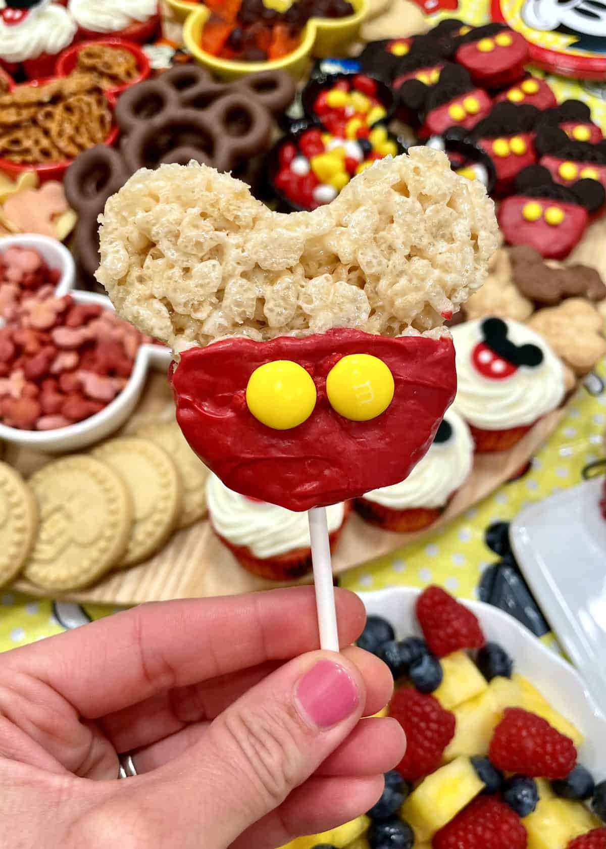 Mickey Mouse Rice Krispy Pops