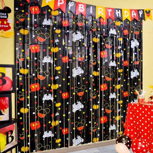 Mickey Happy Birthday Curtain